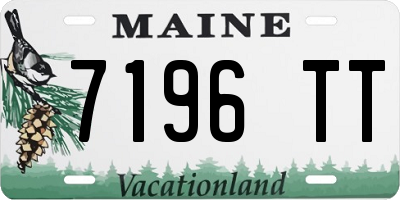 ME license plate 7196TT