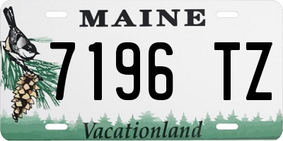 ME license plate 7196TZ