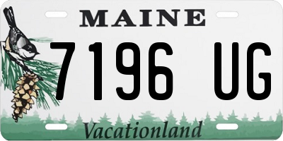 ME license plate 7196UG