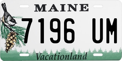 ME license plate 7196UM