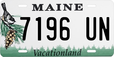 ME license plate 7196UN