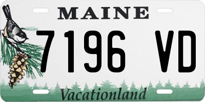 ME license plate 7196VD