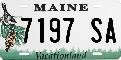 ME license plate 7197SA