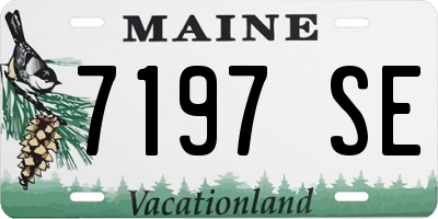 ME license plate 7197SE
