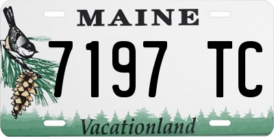 ME license plate 7197TC