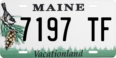 ME license plate 7197TF