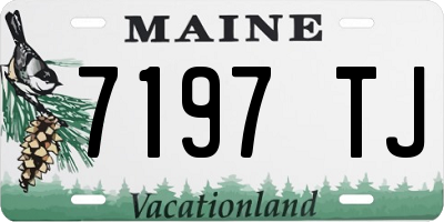 ME license plate 7197TJ