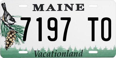 ME license plate 7197TO