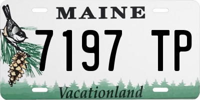 ME license plate 7197TP