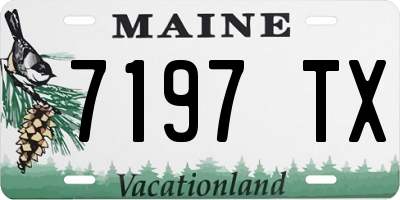 ME license plate 7197TX