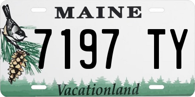 ME license plate 7197TY