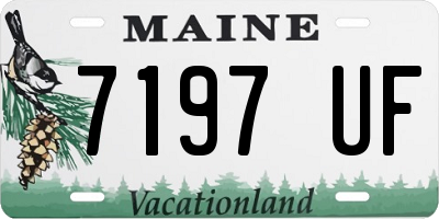ME license plate 7197UF