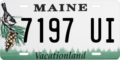 ME license plate 7197UI