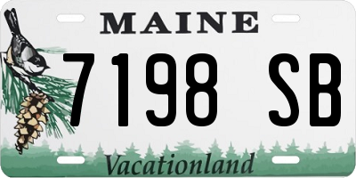 ME license plate 7198SB