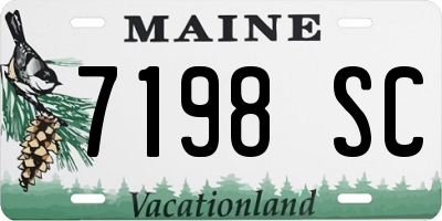 ME license plate 7198SC