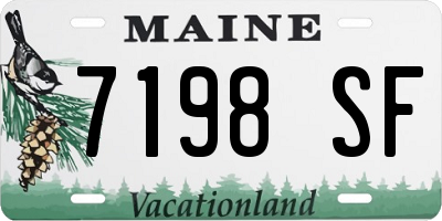ME license plate 7198SF