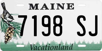 ME license plate 7198SJ