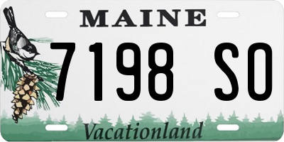 ME license plate 7198SO