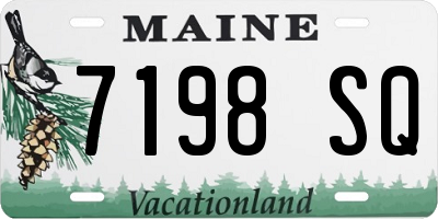 ME license plate 7198SQ