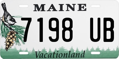 ME license plate 7198UB