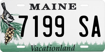 ME license plate 7199SA
