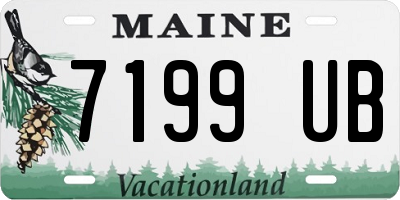 ME license plate 7199UB