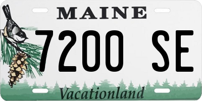 ME license plate 7200SE
