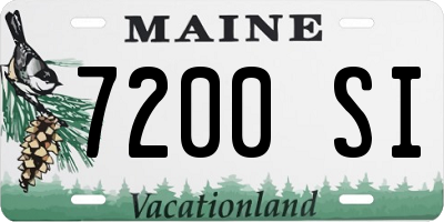 ME license plate 7200SI