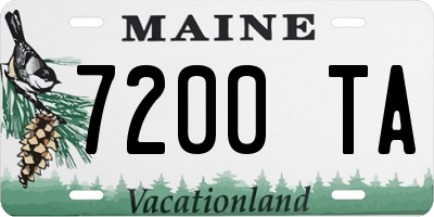 ME license plate 7200TA