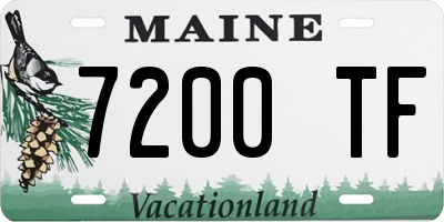 ME license plate 7200TF