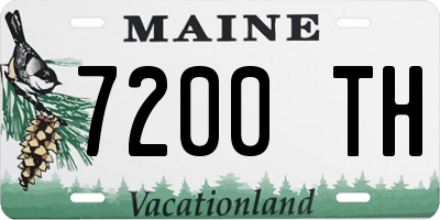 ME license plate 7200TH