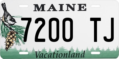 ME license plate 7200TJ