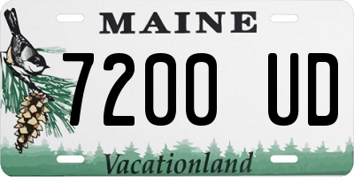 ME license plate 7200UD