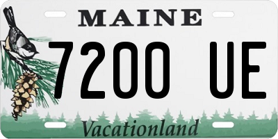 ME license plate 7200UE