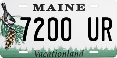 ME license plate 7200UR