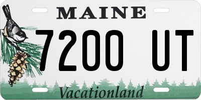 ME license plate 7200UT
