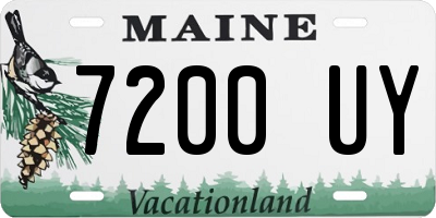 ME license plate 7200UY