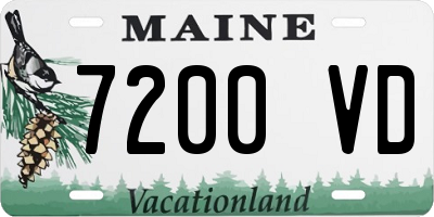 ME license plate 7200VD