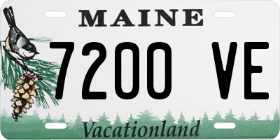 ME license plate 7200VE