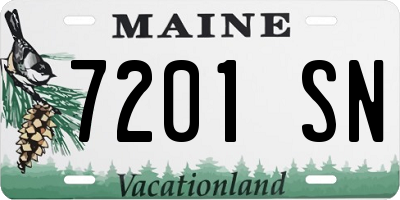 ME license plate 7201SN