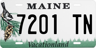 ME license plate 7201TN
