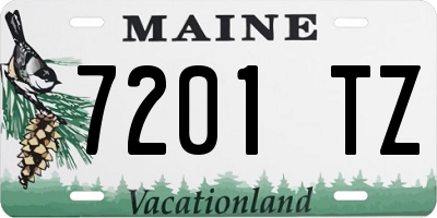 ME license plate 7201TZ