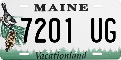 ME license plate 7201UG