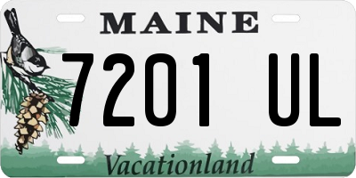 ME license plate 7201UL