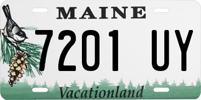 ME license plate 7201UY