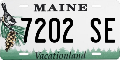 ME license plate 7202SE