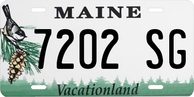 ME license plate 7202SG