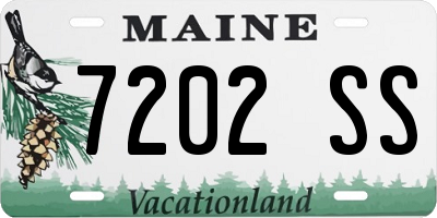 ME license plate 7202SS