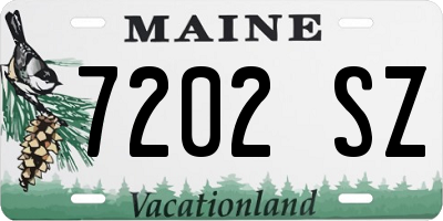 ME license plate 7202SZ