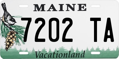 ME license plate 7202TA